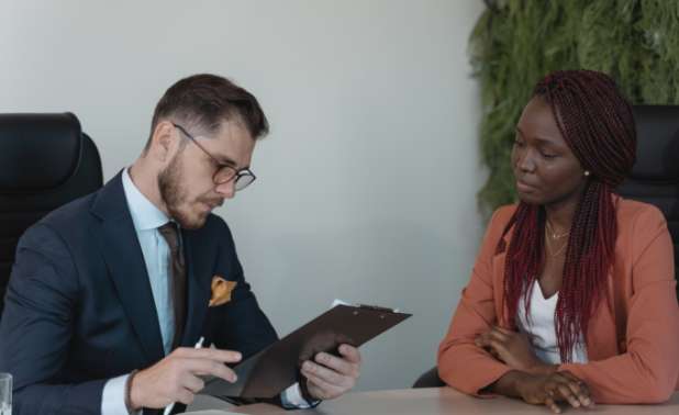 Meeting between two people